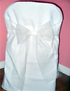 WHITE tulle chair cover sash bow lot WEDDING RECEPTION  