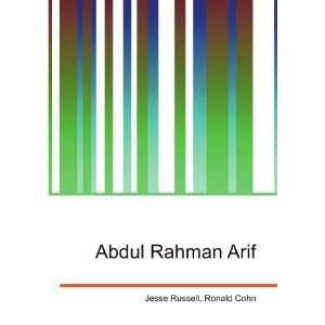  Abdul Rahman Arif Ronald Cohn Jesse Russell Books