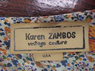 Karen Zambos Vintage Couture Pasiley V Neck Tunic P  