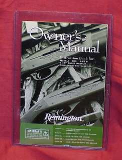 Remington 1100, 11 87 Shotgun Manual Circa 1990s MINT. Last One 