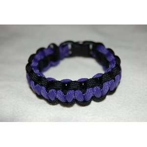  New (Small) 7 550 Paracord Bracelet Purple and Black 