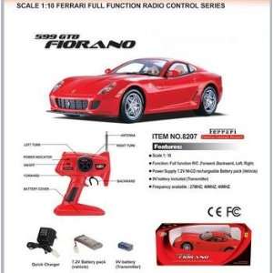  REMOTE CONTROL FERRARI 599 GTB FIORANO RED 1/10 SCALE RC 