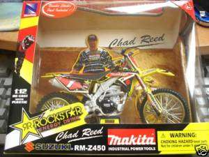 New Ray Rockstar Makita 112 Suzuki RM Z450 Chad Reed  