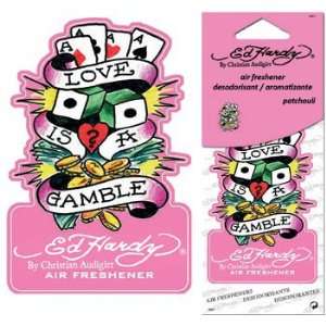  Ed Hardy Love Is a Gamble Air Freshener   Patchouli Scent 