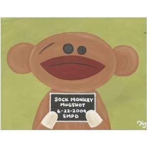  Sock Monkey Mugshot by Krista Jefferson