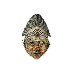  NOVICA Congolese wood African mask, Kindly River Goddess 