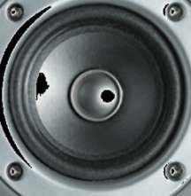 the woofer does not bend or flex providing distortion free sound