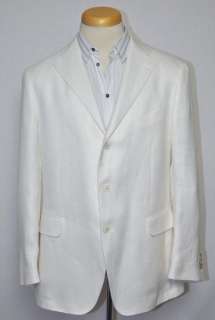1270 Salvatore Ferragamo 100% Linen Sport Coat Blazer US 46 EU 56 
