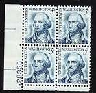 1966 5c George Washington 1283 Plate Block Mint  