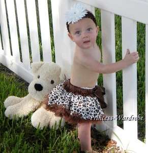   Baby Girls Brown Leopard Pettiskirt Party Skirt Dress Tutu 3 12 Month
