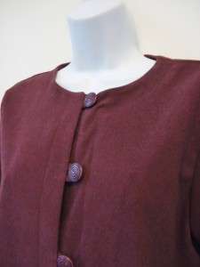 Unlined Merlot Jacket Top ~ DARIAN PETITE ~ Size 12P  