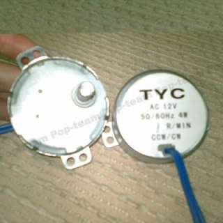 STOCK  ROBUST SMALL SYNCHRONOUS MOTOR AC 12V 1RPM CW/CCW J91