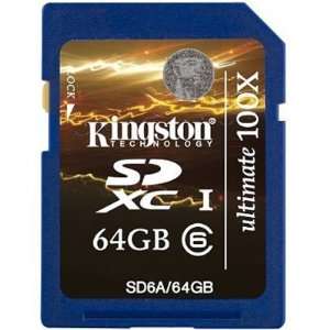  Kingston SD6A/64GB 64GB SDXC Class 6 Ultimate Flash Card 