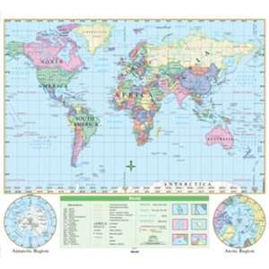  Universal Map 2846427 World Essential Wall Map Backboard 