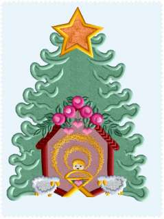 APPLIQUE Christmas machine embroidery designs set 5x7  