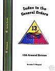 Index to the General Orders 13th Armored Division WWII