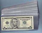 New ** 1 lb. Sleeves 3 x 7 for U.S paper money / Banknotes ( Thick 