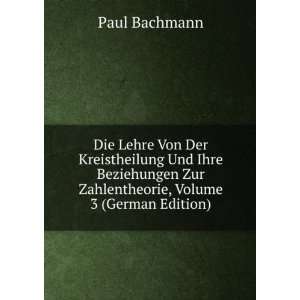   Zur Zahlentheorie, Volume 3 (German Edition) Paul Bachmann Books