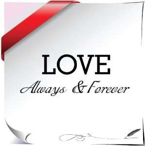 Vinyl Wall Decal   Love always & forever   selected color Teal   Want 