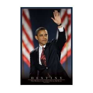  Male Personality Posters Barak Obama   Destiny Poster 