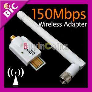 USB 150M WiFi Wireless Lan Network Card Adapter Antenna  