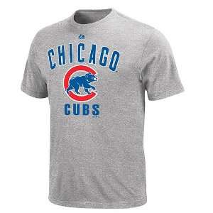  Majestic Chicago Cubs Performance Fan T Shirt   Ash 
