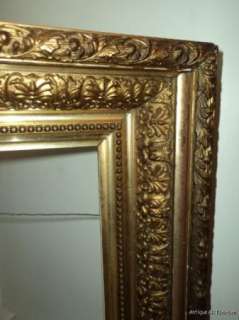 ANTIQUE Old Victorian GILT Gesso & Wood FRAME 16 1/8th x 20  
