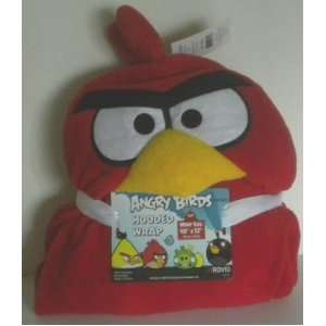  Kids Hooded Wrap Blanket 40x52   Ver Soft   Red Bird