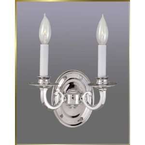 Neoclassical Wall Sconce, JB 7340, 2 lights, Chrome, 9 wide X 9 high