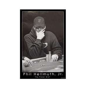  Phil Hellmuth Black and White Poster