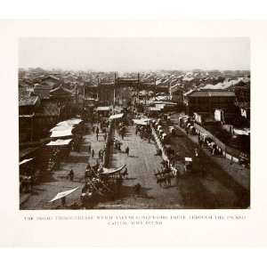  1907 Print Beijing Peking China Asia Street Marketplace 