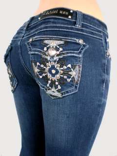   Idol Bootcut Jeans Embroidery Crystal Crown Stretch.17,19, 21  