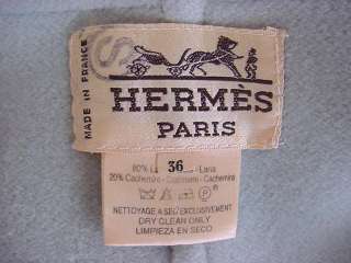 HERMES Vintage DOUBLEFACE COAT baby blue MINT 4  
