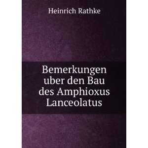   uber den Bau des Amphioxus Lanceolatus. Heinrich Rathke Books