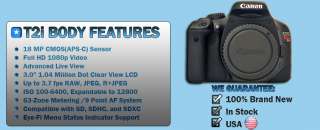 Canon EOS Rebel T2i w/18 135mm lens & Starter Kit 700238856720  