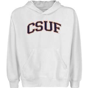 Cal State Fullerton Titans Youth White Arch Applique Pullover Hoody 