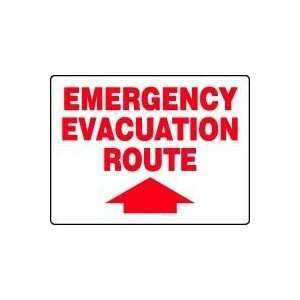  EMERGENCY EVACUATION ROUTE (W/ ARROW UP) Sign   48 x 72 