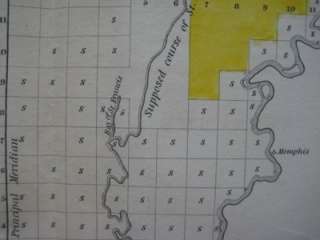 1837 ARKANSAS Survey Map Texas Border Dispute Cherokee  