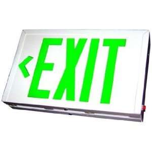   Green LED Double Face Exit Sign with Battery Backup