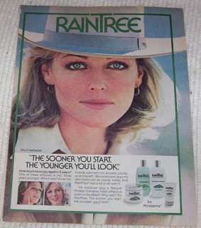 1978 KELLY HARMON RainTree skin Noxzema 1 PAGE AD  