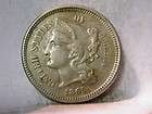 1865 Three Cent Nickel 3CN AU  