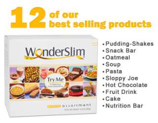 WonderSlim Try Me Assortment  Diet Product Sample Pack  