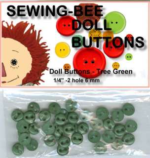 Doll Buttons 1/4 5mm 2 hole PICK YOUR COLORS  