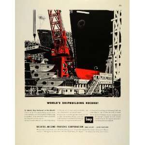  1942 Ad Bechtel McCone Parsons Shipbuilding WWII War 