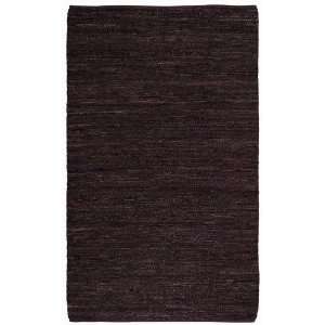  Zions View Cocoa Recycled Leather Cotton Rug 8.00 x 11.00 