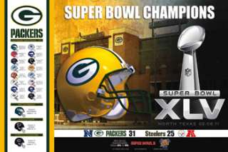 Rare Green Bay Packers SUPER BOWL XLV (2011) CHAMPIONS Commemorative 
