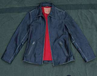   Leather Hercules Cossack 1930s Style Buckleback Coat Jacket S  