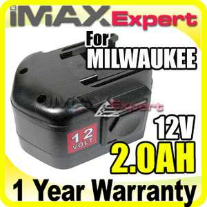 12V 2.0AH Battery for MILWAUKEE 48 11 1950 48 11 1960  