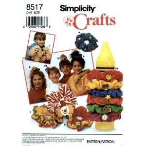Simplicity 8517 Crafts Sewing Pattern Girls Hair Scrunchies & Purse