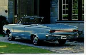 1966 PLYMOUTH VALIANT SIGNET CONVERTIBLE POSTCARD CARS  